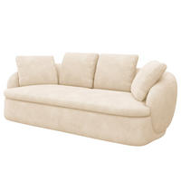 3-SITZER SOFA - Beige, Textil (217/74/102cm) - home24