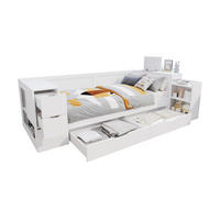 DETSKÁ posteľ 90/190 cm biela s úložným priestorom a zásuvkami z MDF - biela, kompozitné drevo (90/190cm) - OKWISH