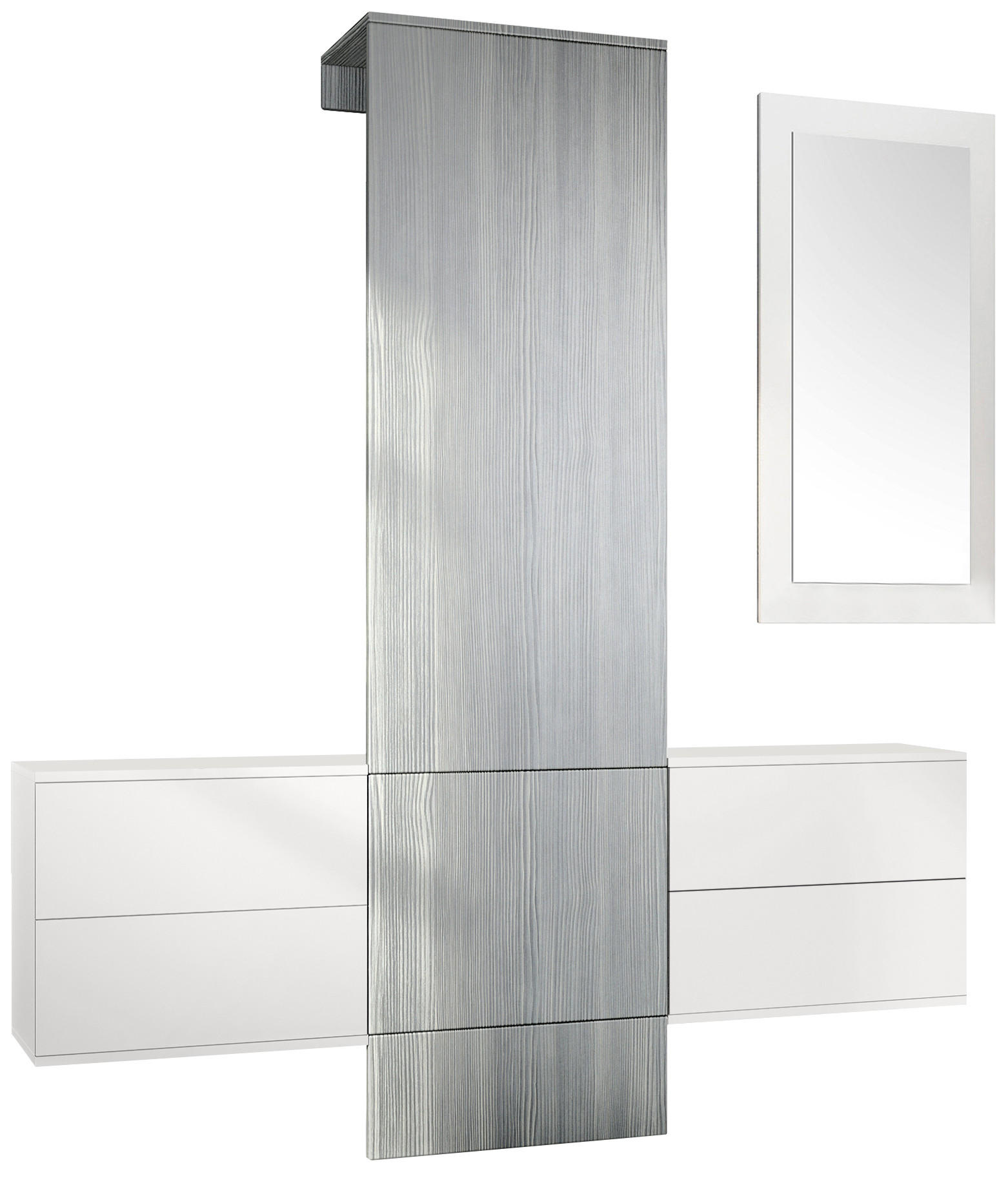 GARDEROBE Carlton Paneel in Avola-Anthrazit - Anthrazit, Holzwerkstoff (157/193/35cm) - Vladon