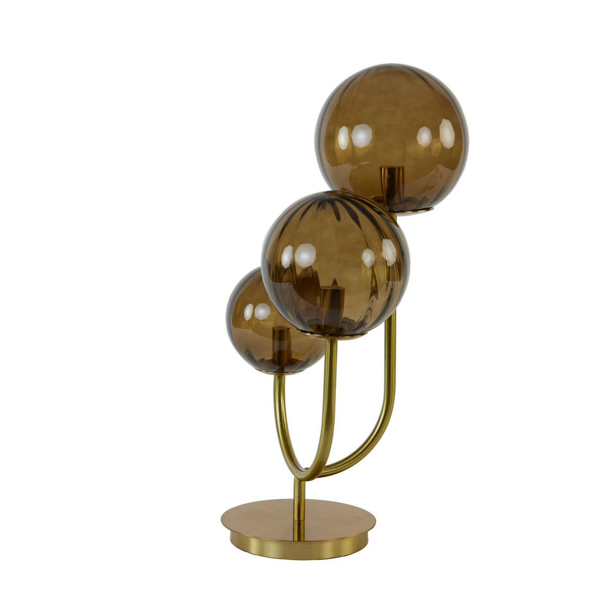 TISCHLAMPE Magdala Braun Ø38/60 cm - Braun, Glas (38/20/60cm) - Light & Living