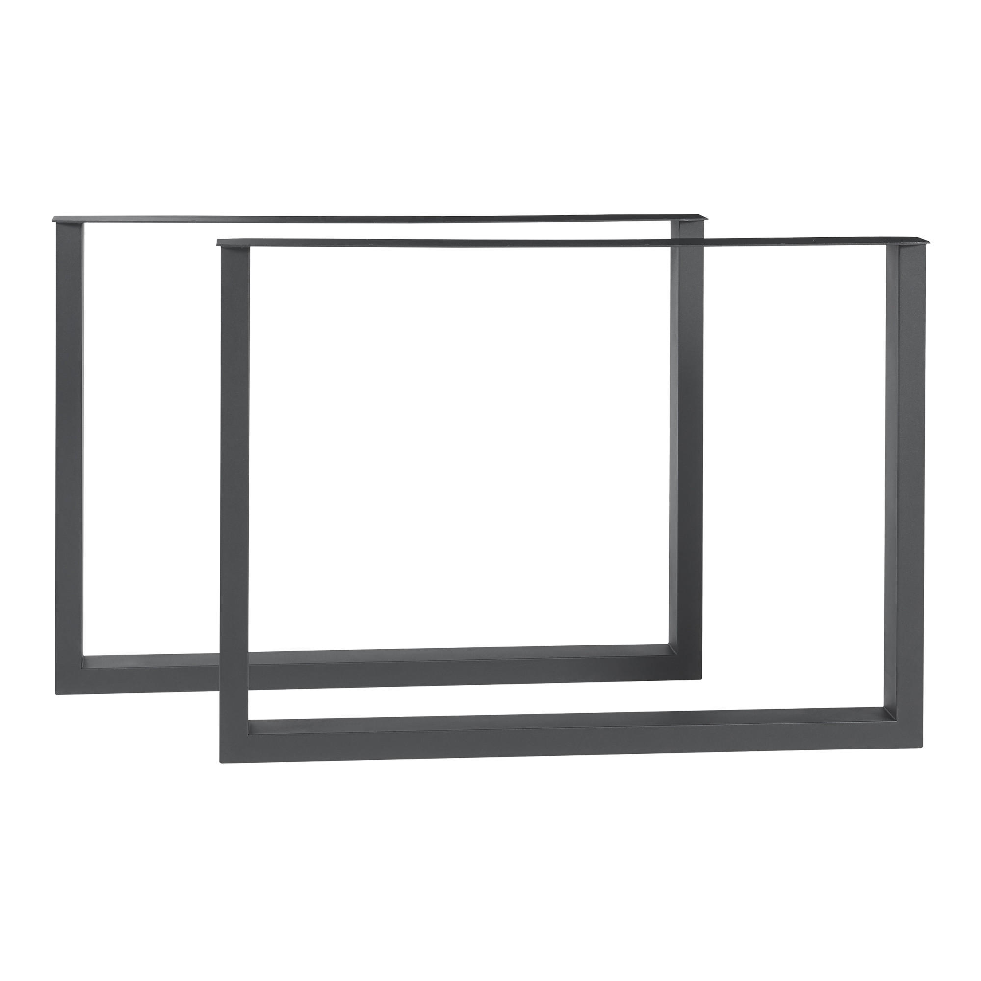 TISCHGESTELL-SET 2 TLG. Makers - Schwarz, Metall (100/72/10cm) - [en.casa]
