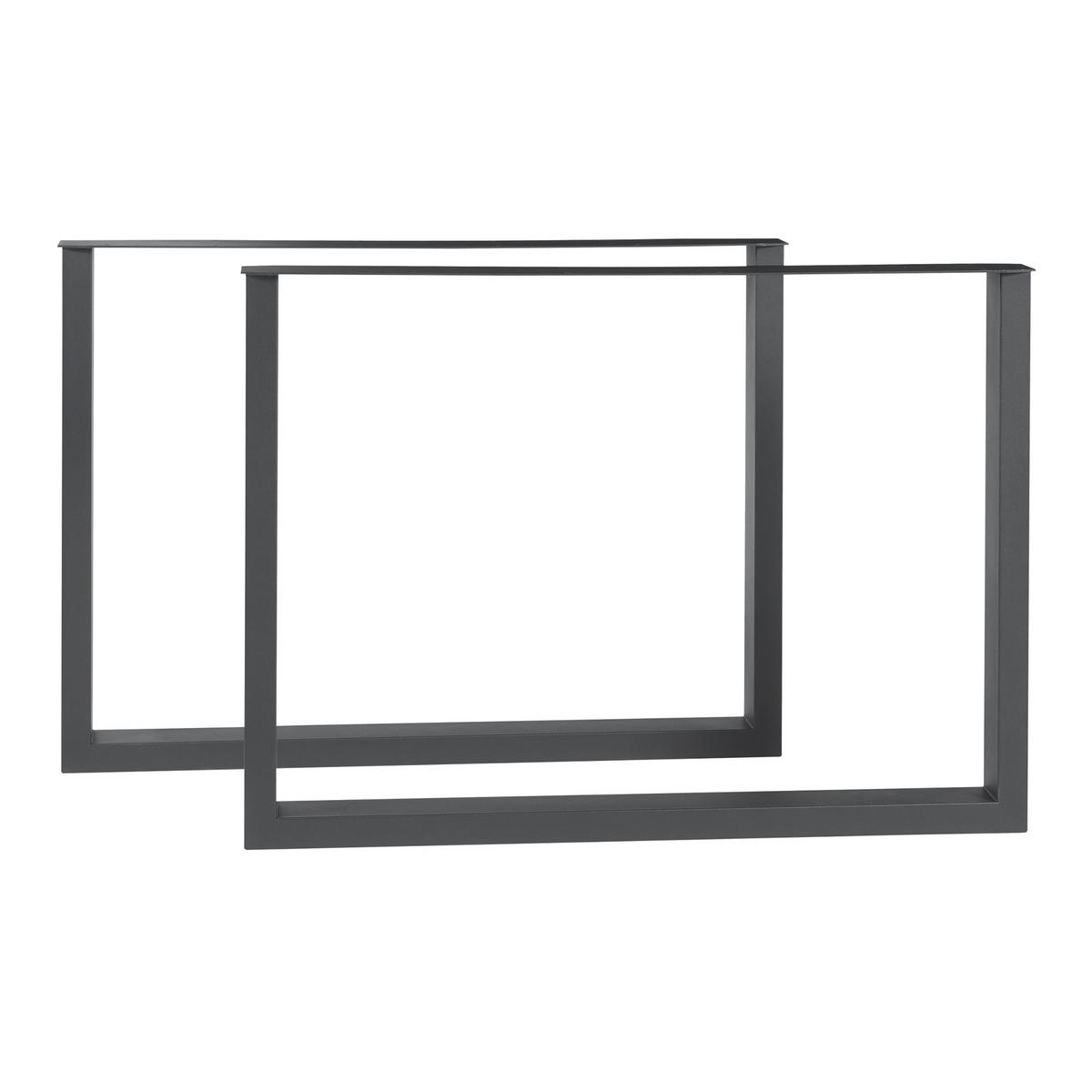 TISCHGESTELL-SET 2 TLG. Makers - Schwarz, Metall (100/72/10cm) - [en.casa]