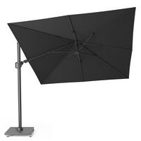 AMPELSCHIRM quadratisch 3 x 3m Challenger T² Premium 360° kippbar schwarz/anthrazit - Schwarz, Metall (300/300cm) - Platinum