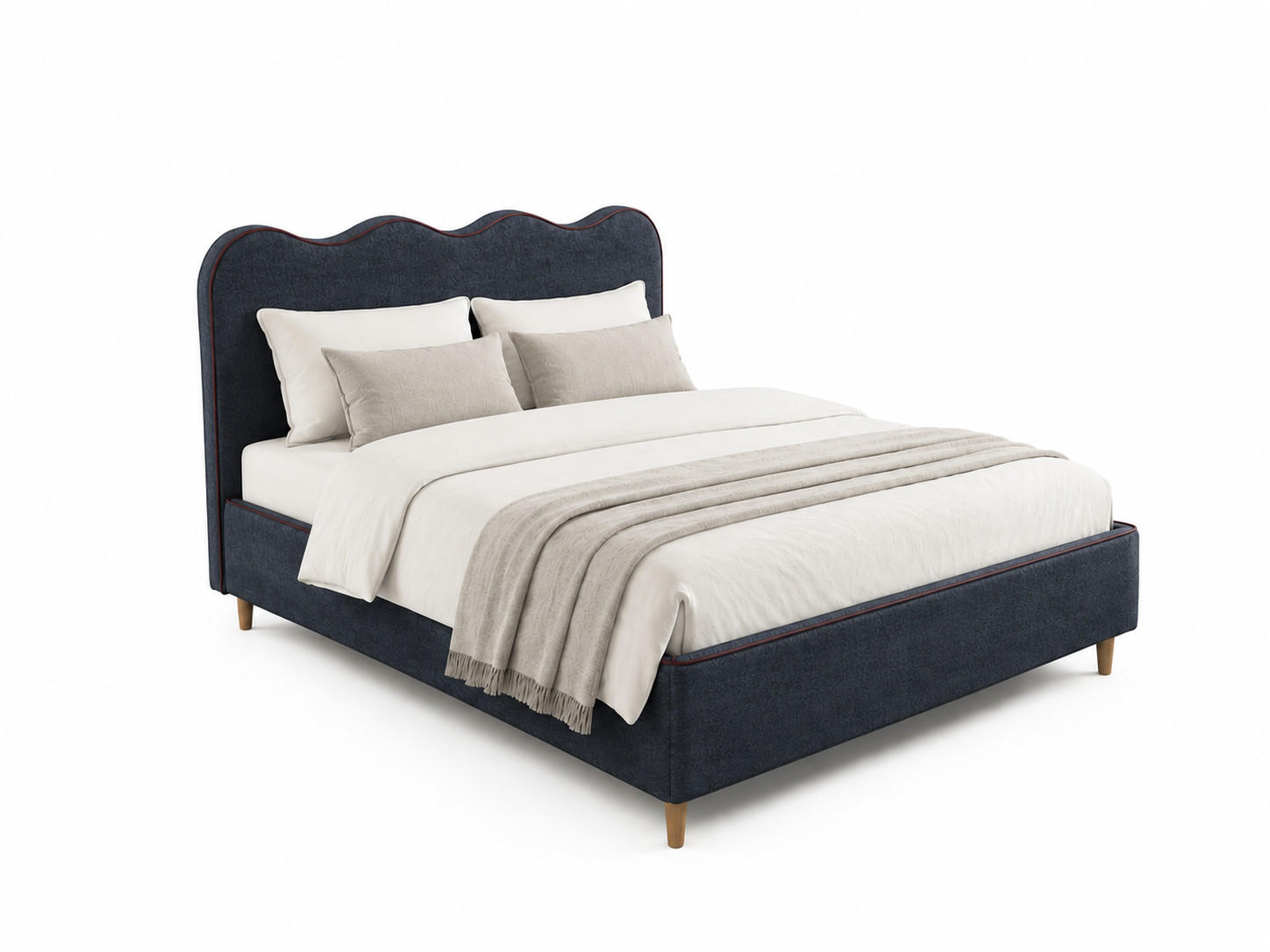 KS Home Concept Polsterbett Dunkelblau 180x200 cm