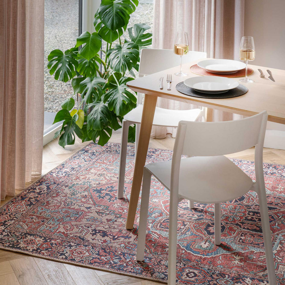 FLACHWEBETEPPICH Savanna Rot - Rot, Textil (240/330cm) - Kukoon Rugs