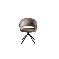 ESSZIMMERSTUHL LARA Taupe Velvet - Taupe/Schwarz, Kunststoff/Textil (61/82/62cm) - KAWOLA