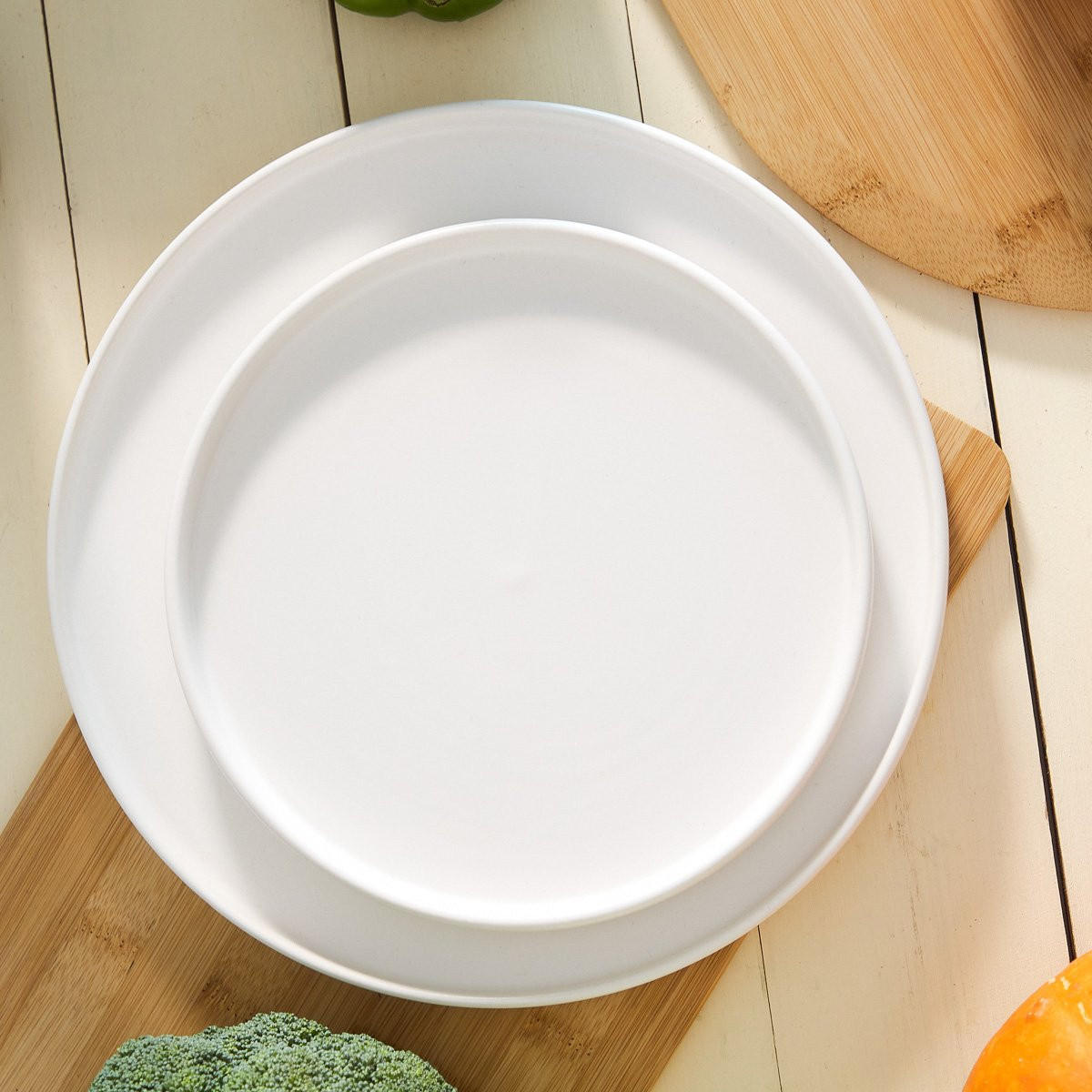 DESSERTTELLER Famelio weiß 21 cm 6er-Set - Weiß, Keramik (21cm) - Homla