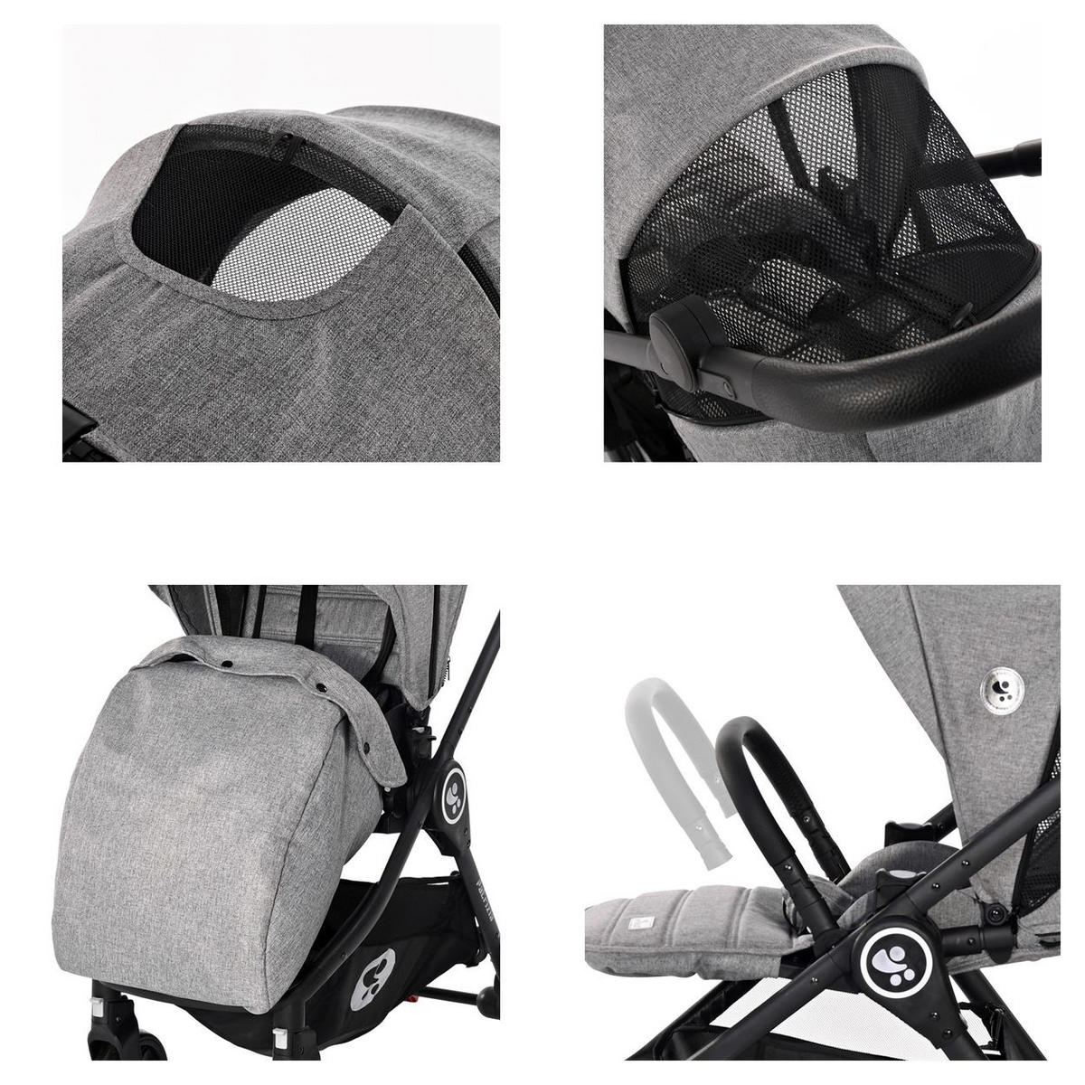 KOMBIKINDERWAGEN 2 in 1 Patrizia schwarz Babywanne, Sportsitz, Sitz umkehrbar - Schwarz, Metall (93/55/99cm) - Lorelli