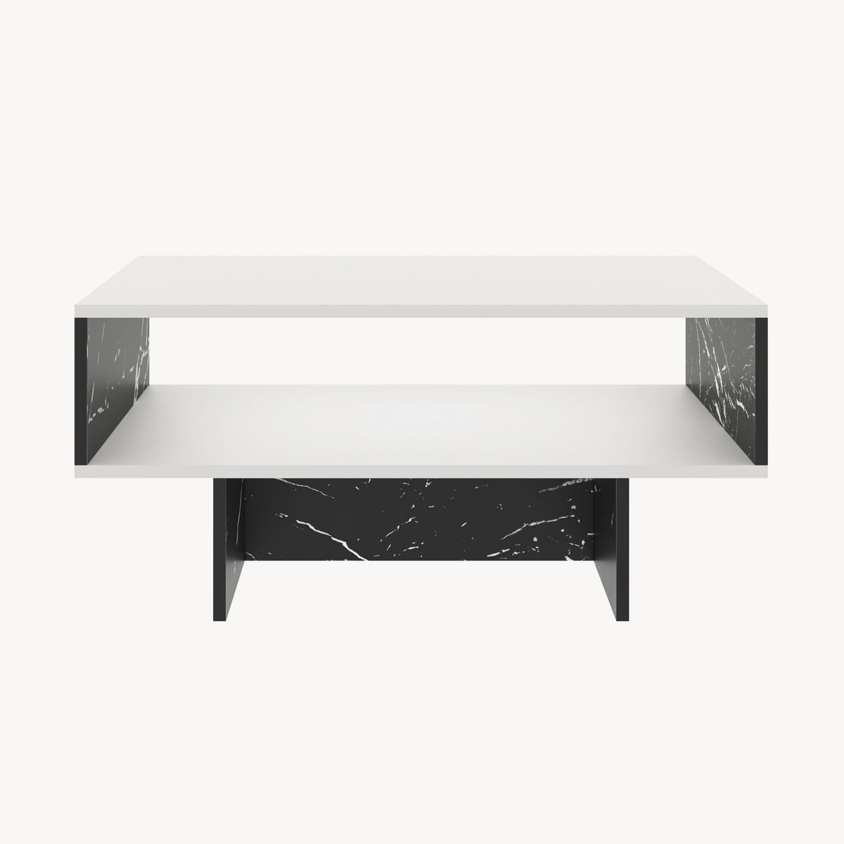 COUCHTISCH Mjölby 80/45/37 - Schwarz, Holzwerkstoff (45/80/37cm) - [en.casa]