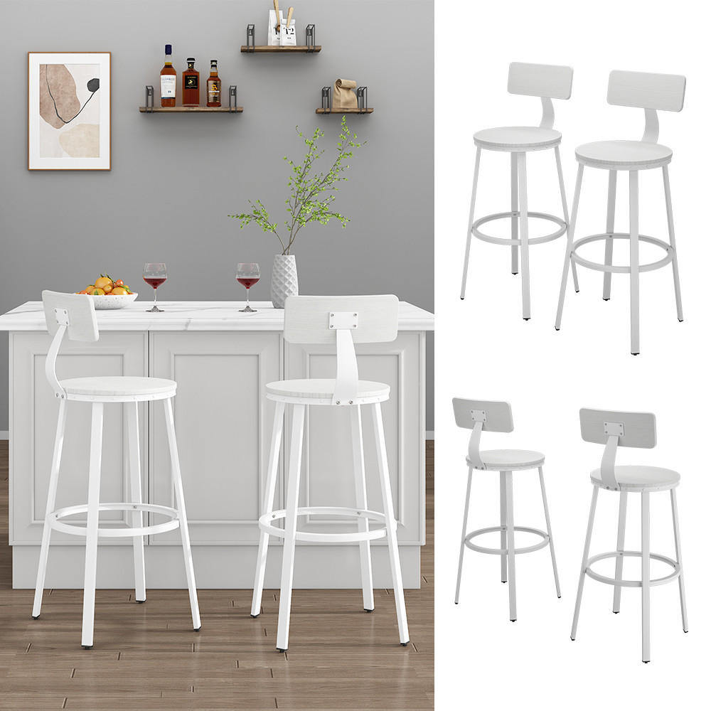 BARHOCKER Caracas Weiß 34 x 102 cm 2er Set - Weiß, Holzwerkstoff (34/102/55cm) - Vicco