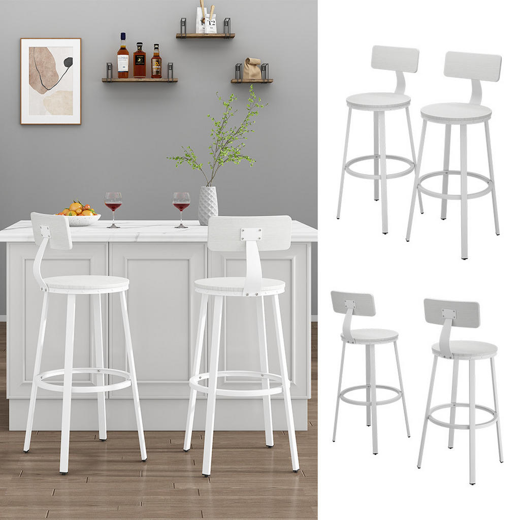 Thumbnail - Vicco Barhocker, Weiß, Holzwerkstoff, 34x102x55 cm, Esszimmer, Barmöbel, Barhocker