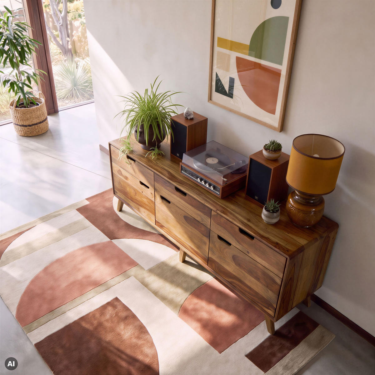 SIDEBOARD Sheesham 180x40x65 natur sandgestrahlt lackiert MALMÖ 2 #231 - Naturfarben, Holz (180/65/40cm) - Massivmoebel24
