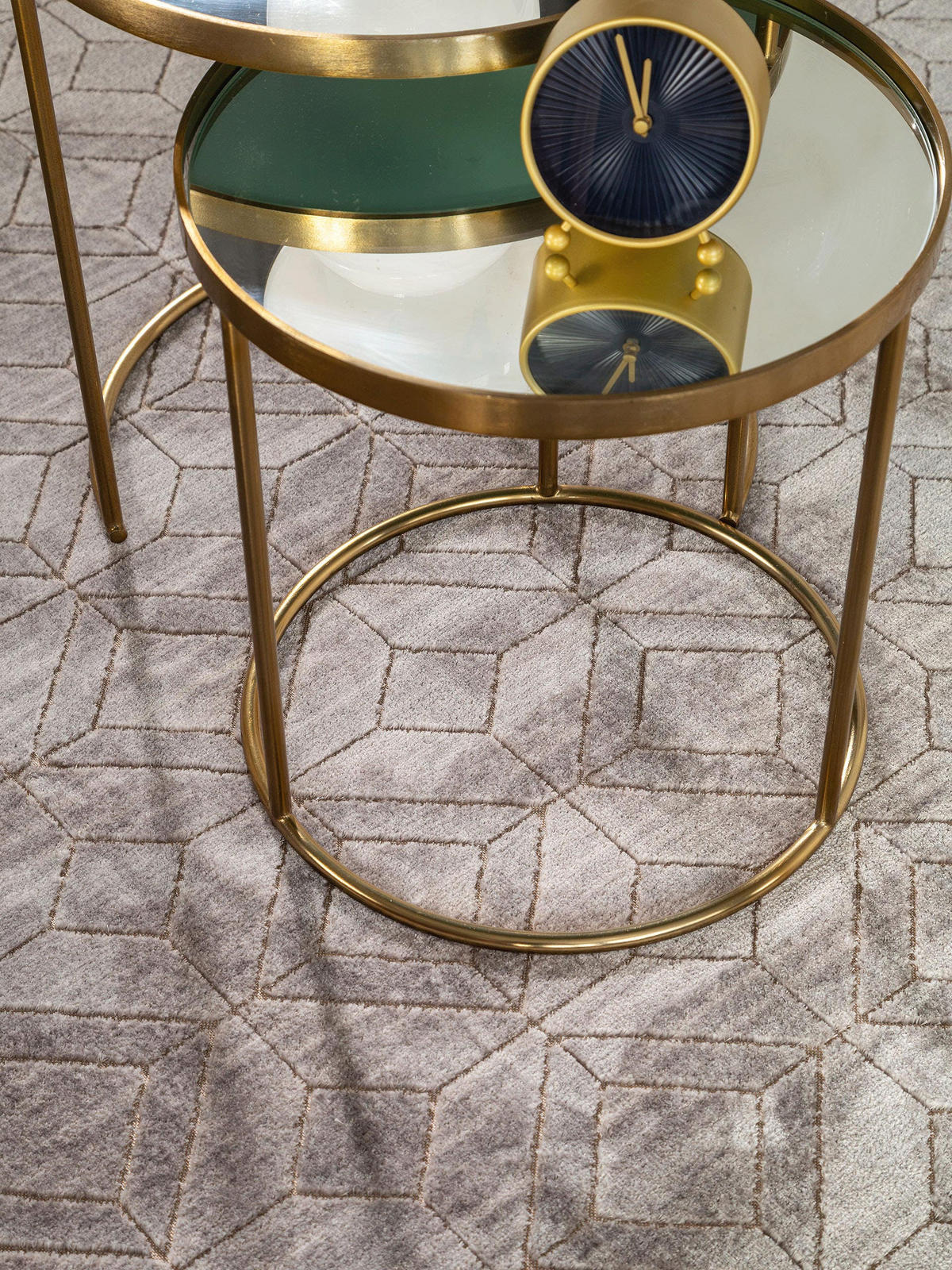 TEPPICH Daisy Grau 100x150 cm - Grau, Textil (100/150cm) - benuta