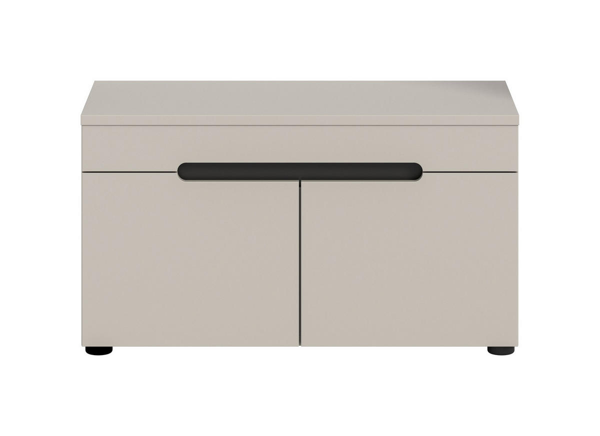 SITZBANK Nova Garderobe in Basalt grau Nachbildung und Artisan Nachbildung B/H/T: 80x45x37 cm - Kaschmir, Holzwerkstoff (80/45/37cm) - Homes & Jones