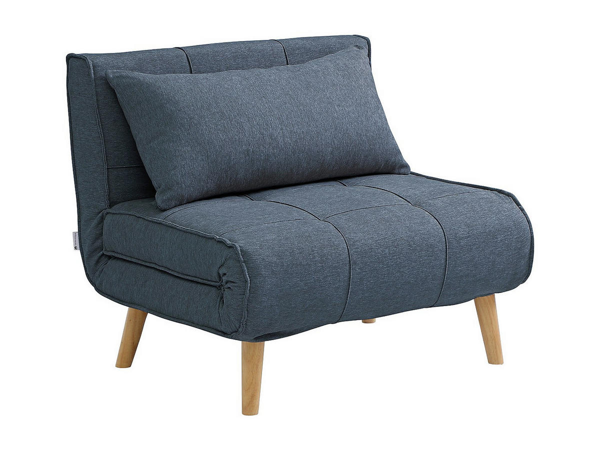 SCHLAFSESSEL - 1 Person - stoff - blau Chila - Blau, Textil (90/83/82cm) - Vente-Unique