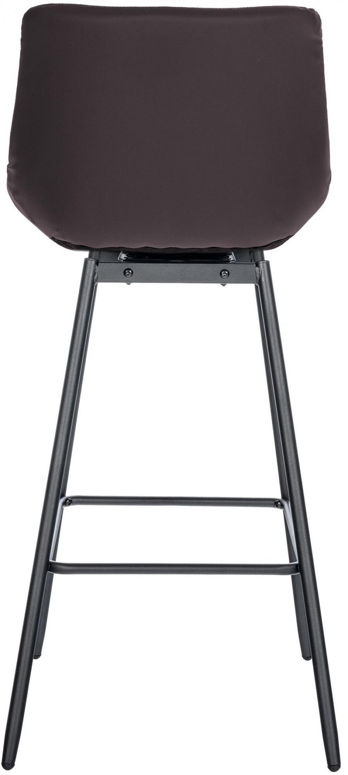 BARHOCKER Lederlook braun - Schwarz/Braun, Textil/Metall (49/105/56cm) - CLP