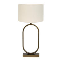 TISCHLEUCHTE Jamiri/Livigno Ameise, Bronze, Eiweiß 30/30/67 cm - Bronzefarben/Weiß, Metall (30/30/67cm) - Light & Living