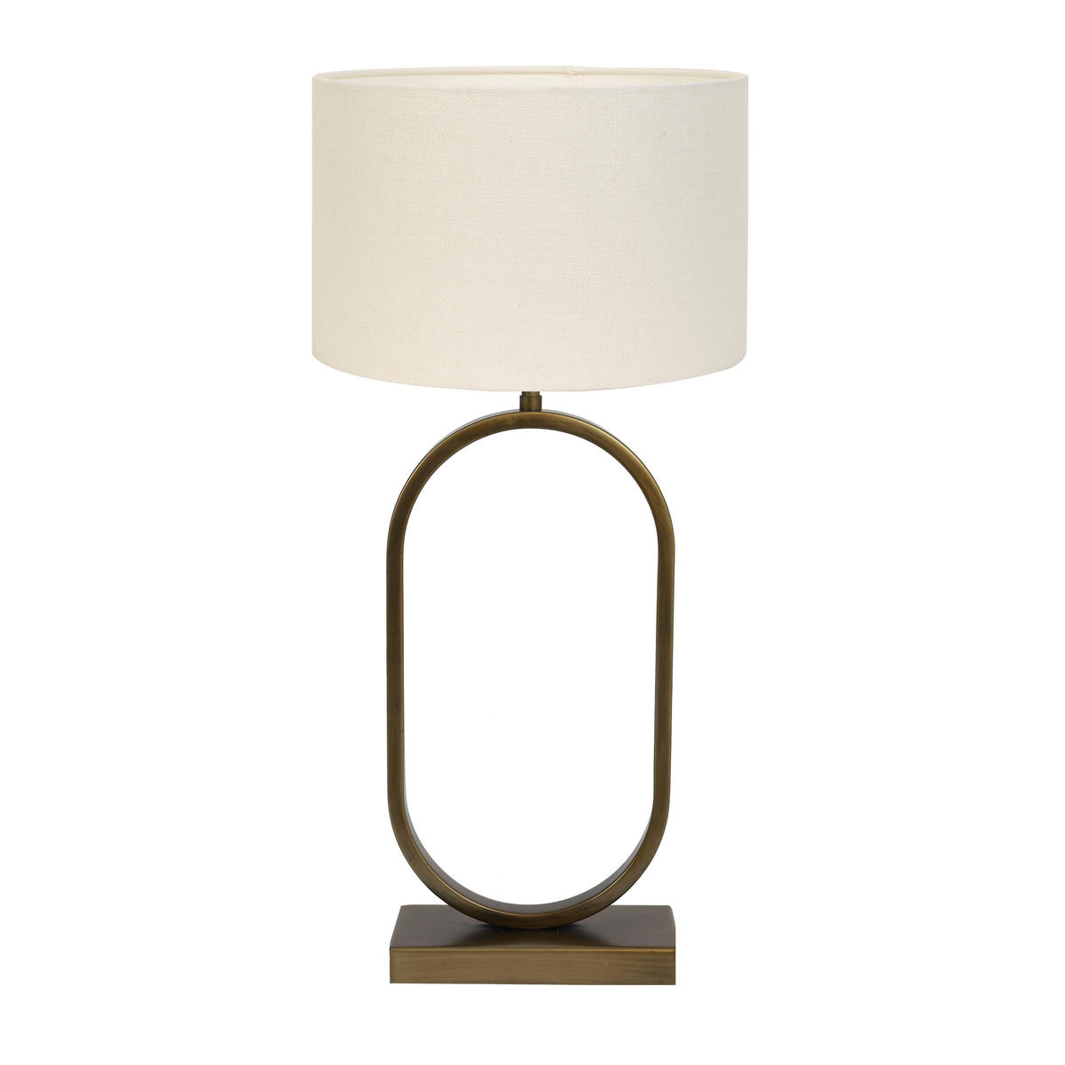 TISCHLEUCHTE Jamiri/Livigno Ameise, Bronze, Eiweiß 30/30/67 cm - Bronzefarben/Weiß, Metall (30/30/67cm) - Light & Living