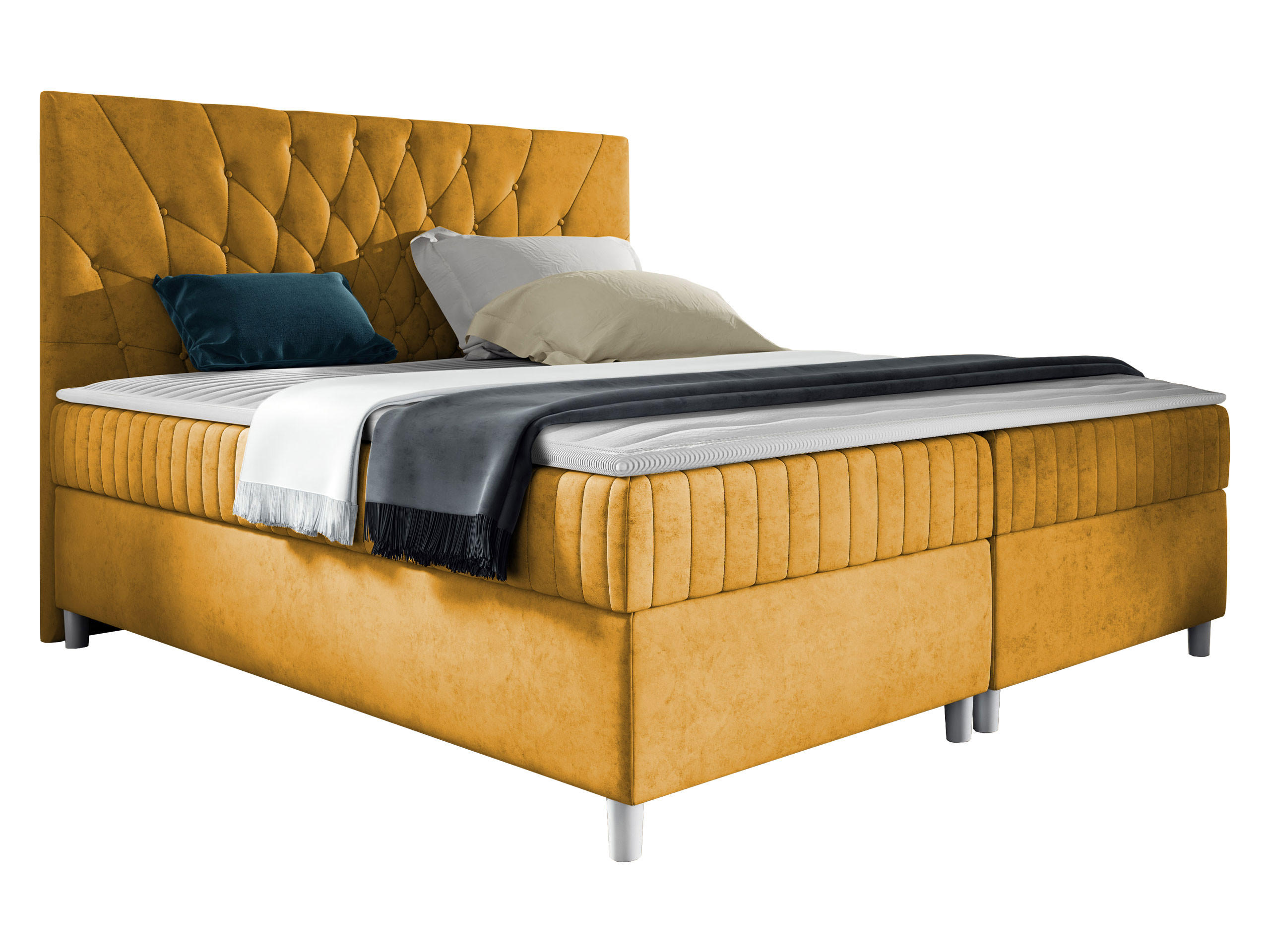 BOXBETT Prowansja - Gelb, Holz (180/200cm) - MIRJAN24