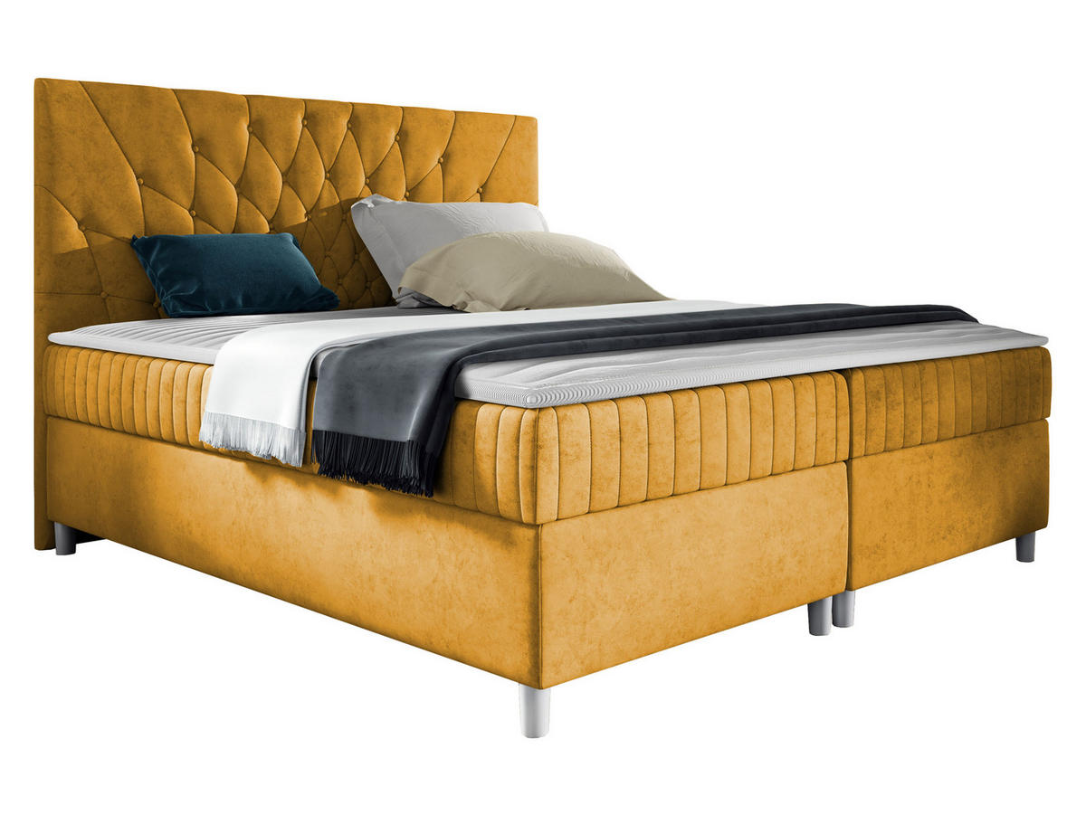 BOXBETT Prowansja - Gelb, Holz (180/200cm) - MIRJAN24