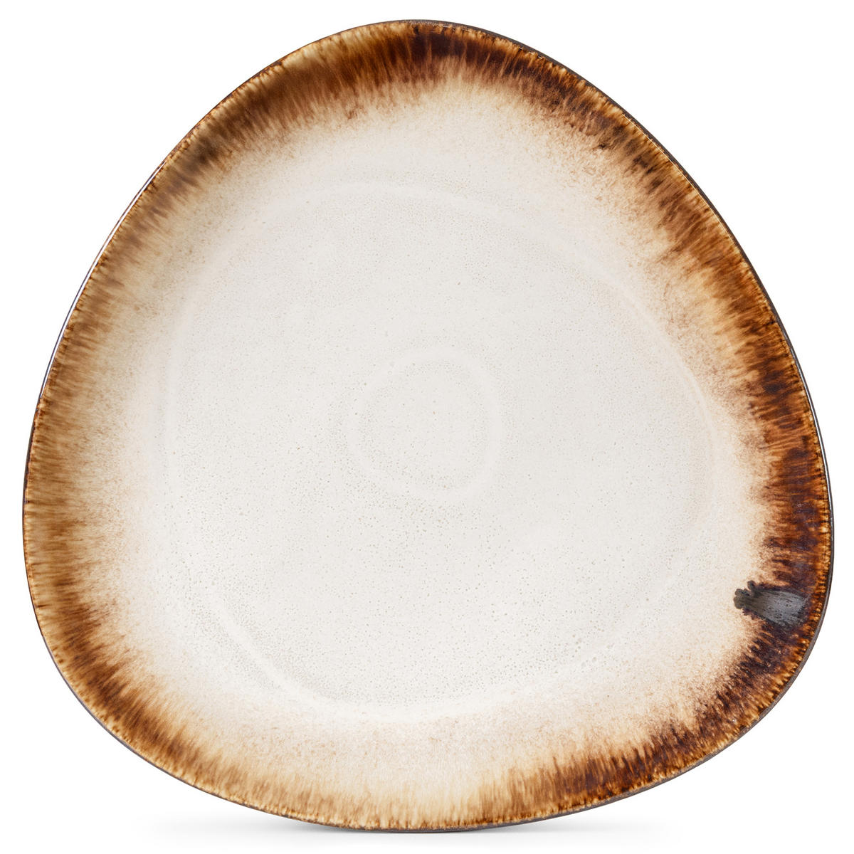 FLACHER TELLER PRIMA, Hellbeige - Beige, Keramik (36/37/3cm) - KONSIMO®