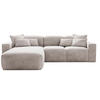 ECKSOFA Leni Hellgrau Links - Hellgrau, Holz/Textil (265/180cm) - Graingold
