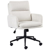 BÜROSTUHL Cremeweiß Constantia - Creme, Textil/Metall (58/94/58cm) - Beliani