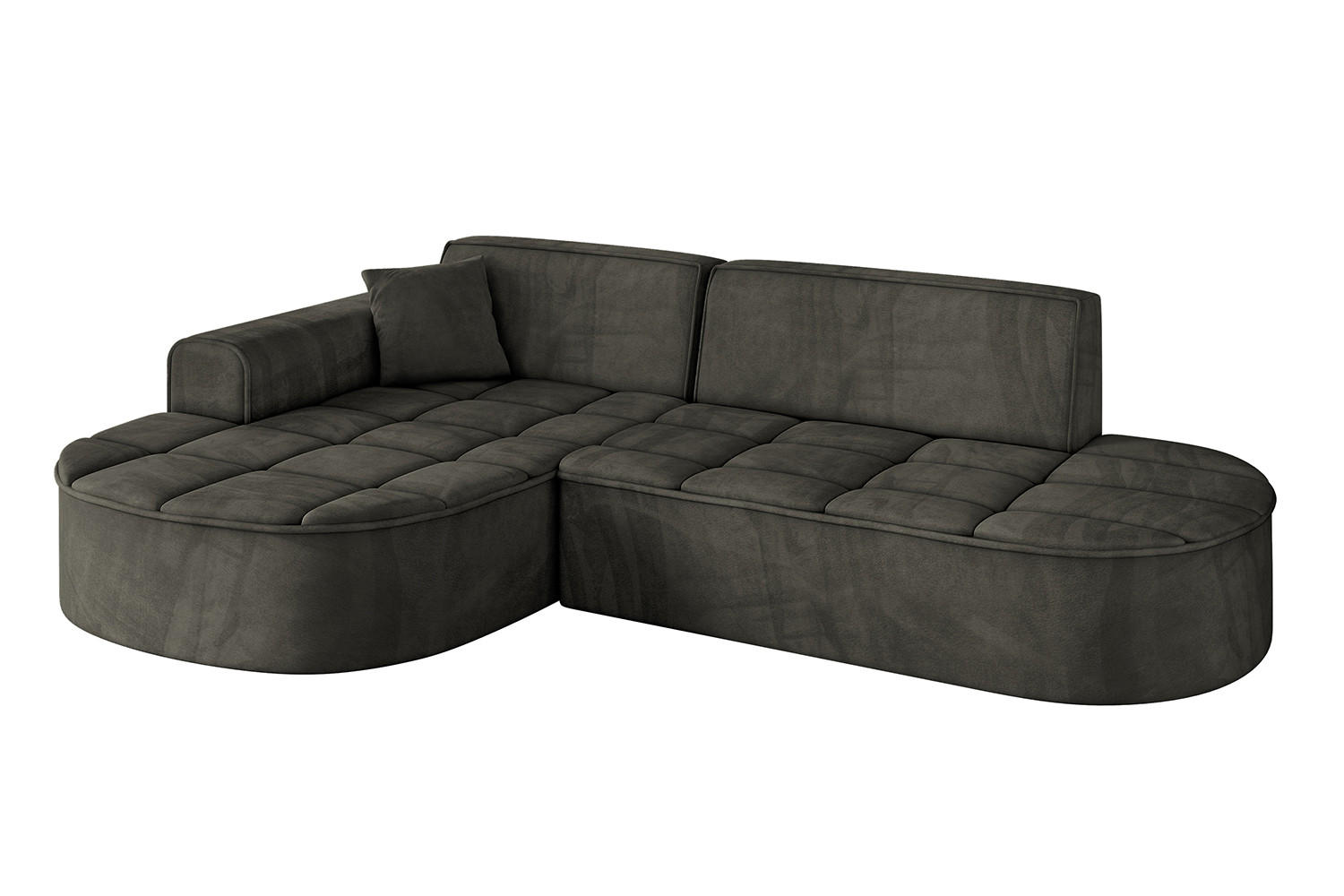 Altdecor Ecksofa Schwarz 243x171 cm