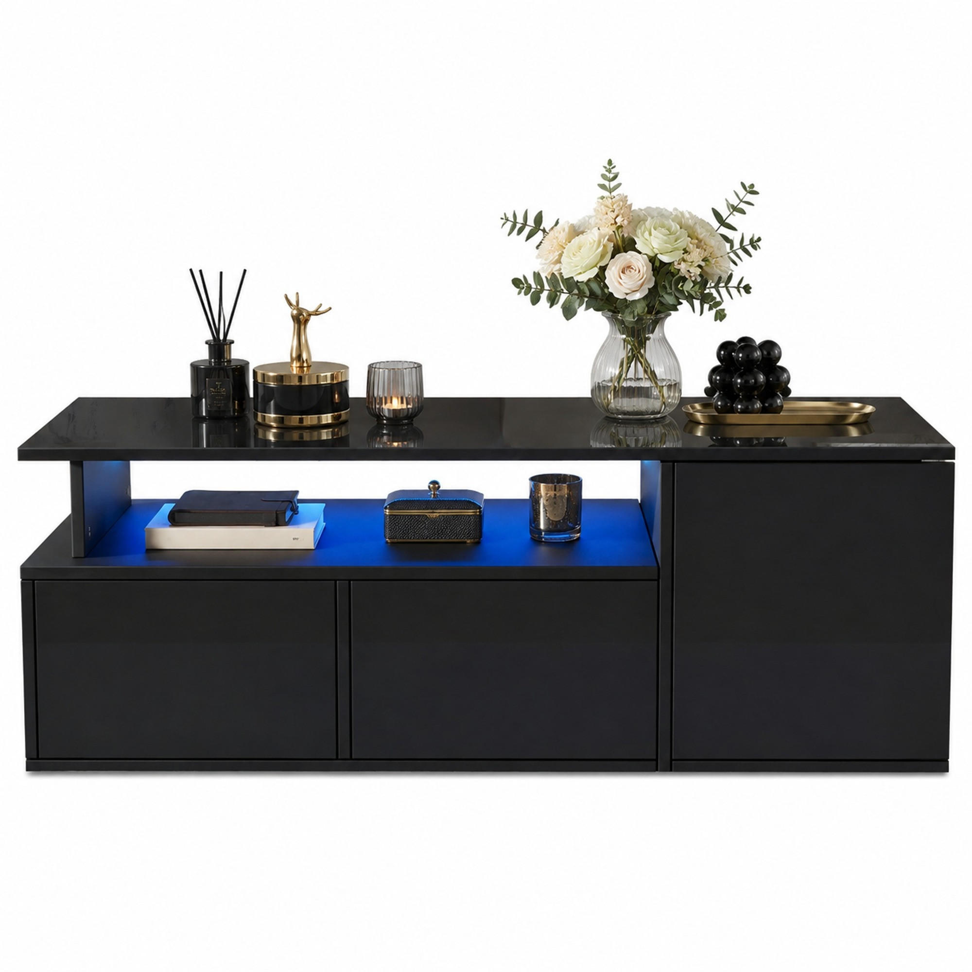 Ivmeu Couchtisch Schwarz 50x35x100 cm