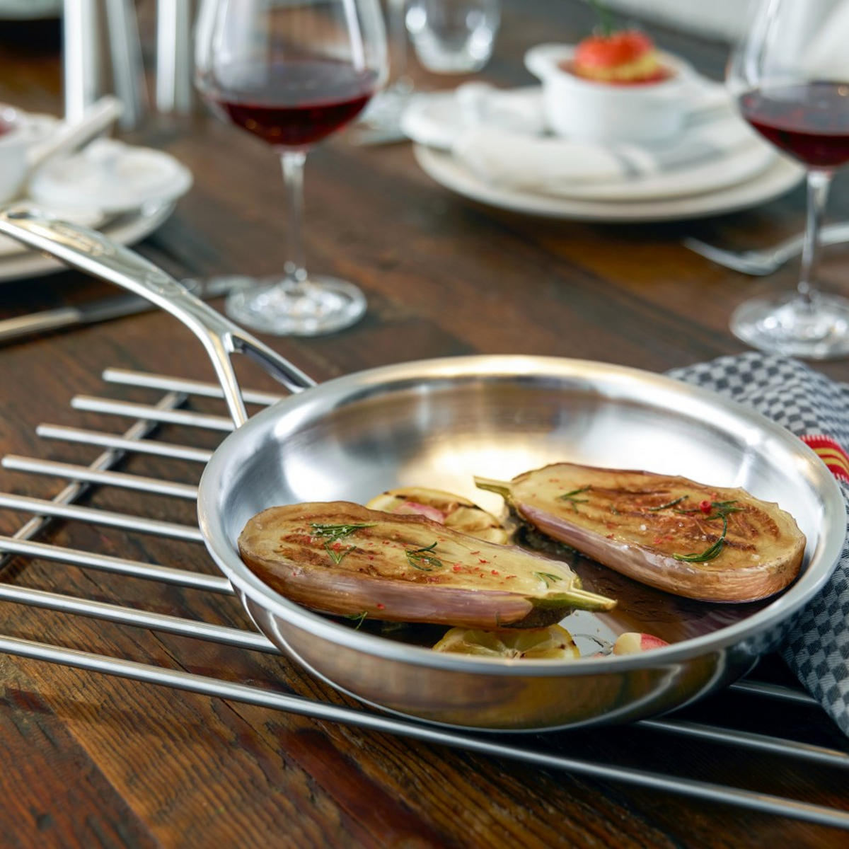 BRATPFANNE Proline 7 ø 20 cm - Silberfarben, Metall (20cm) - Demeyere