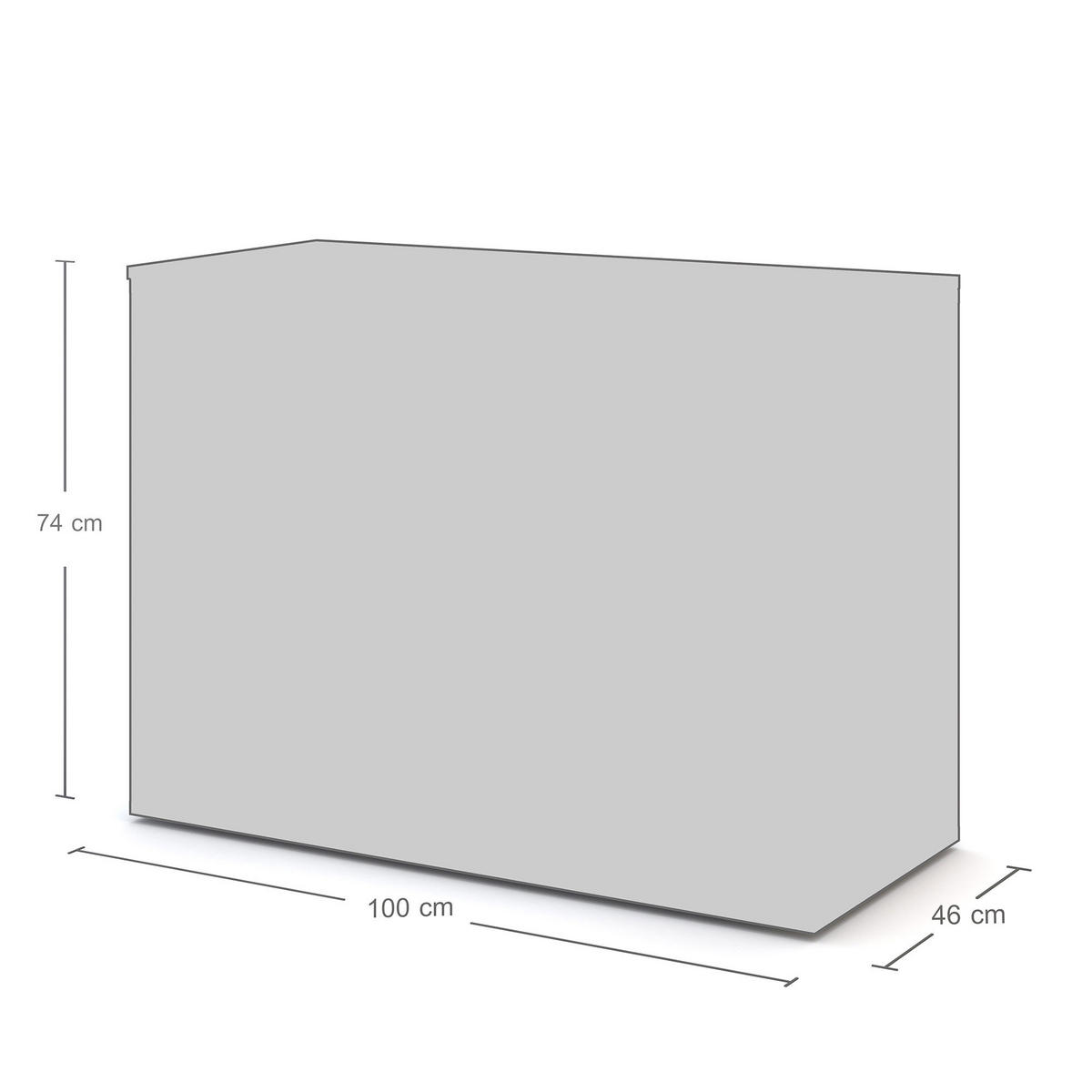 AKTENSCHRANK Schiebetürenschrank Allvia / Eiche Tabak - Eiche Wotan, Holz (100/72.5/44cm) - ASSMANN