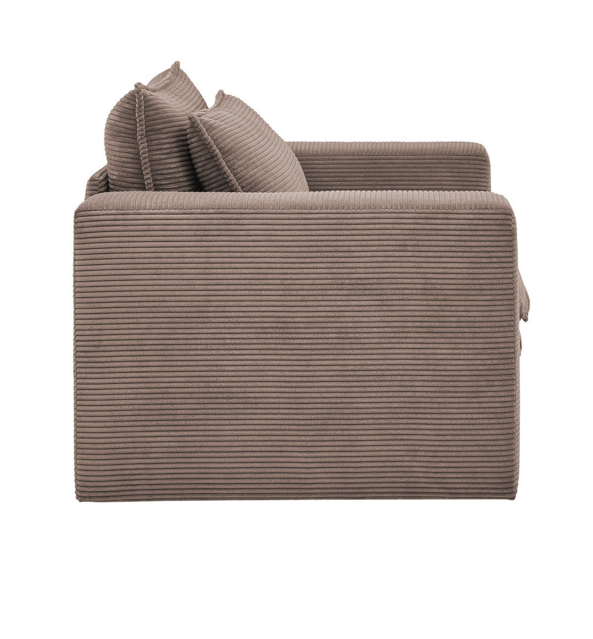 LOVESEAT braun Cord, Loungesessel 125 cm - Beige/Braun, Holz/Kunststoff (125/83/91cm) - Furn.Design