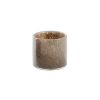 WINDLICHT Linen Glitzer Bubbles, Glas, Taupe, H 8 cm - Beige, Glas (8/8/8cm) - Gift Company