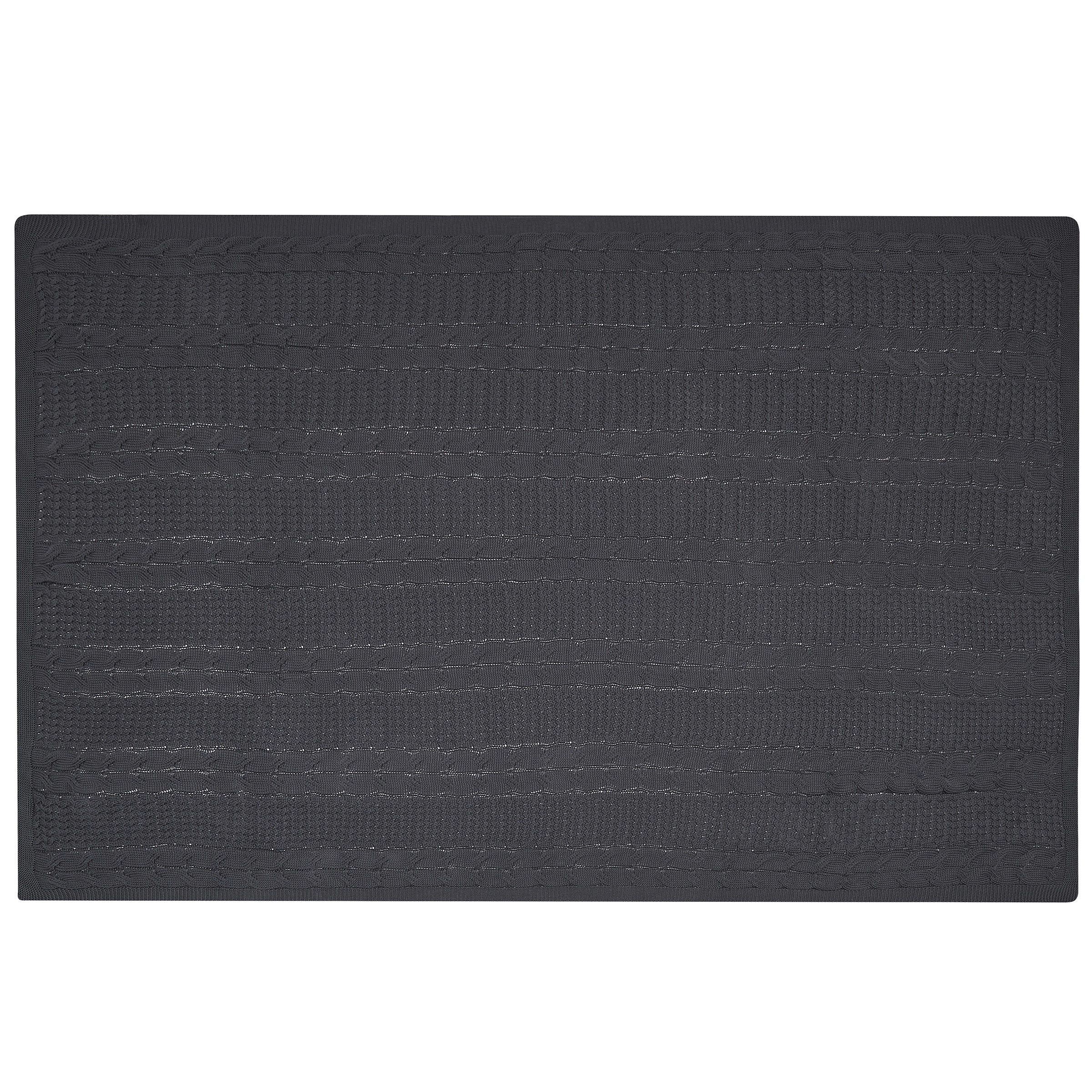 DECKE Dunkelgrau Fethiye 170/140 cm - Dunkelgrau, Naturmaterialien/Textil (140/170cm) - Beliani