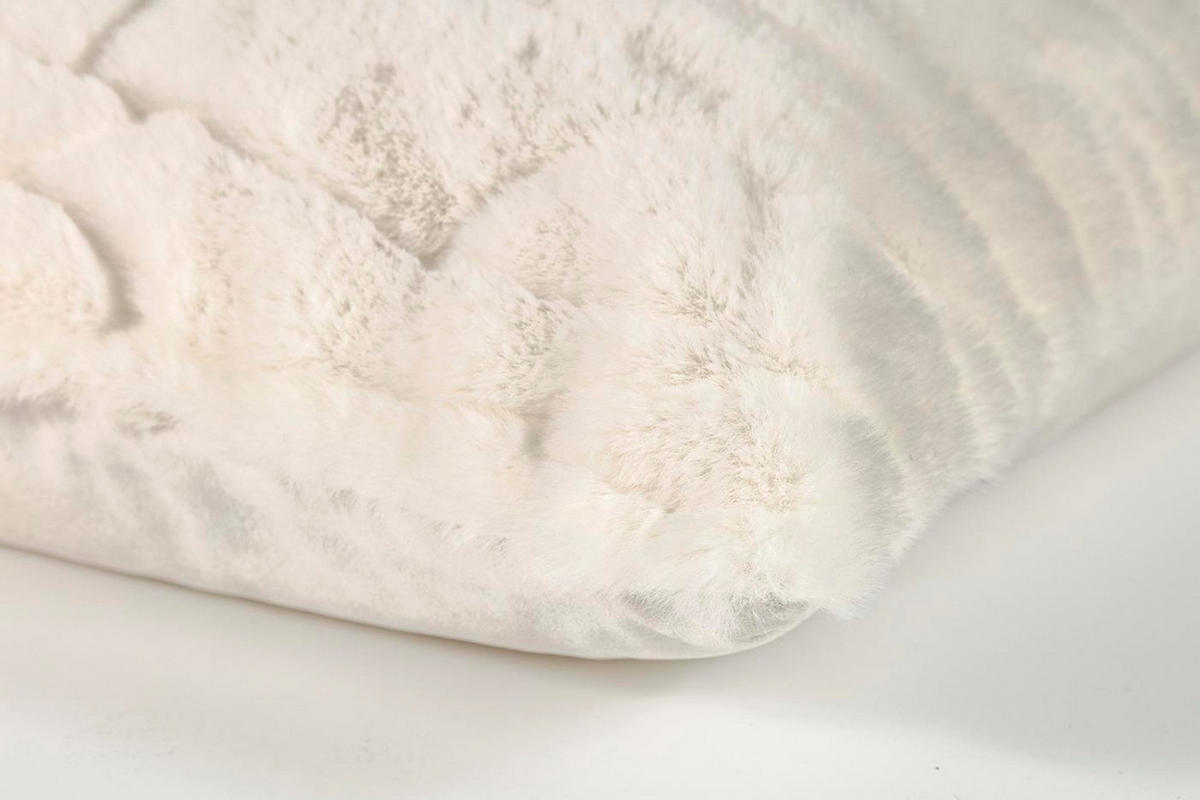 KISSENHÜLLE SKINS Nerz - Weiß, Textil (40/40cm) - Magma Heimtexx