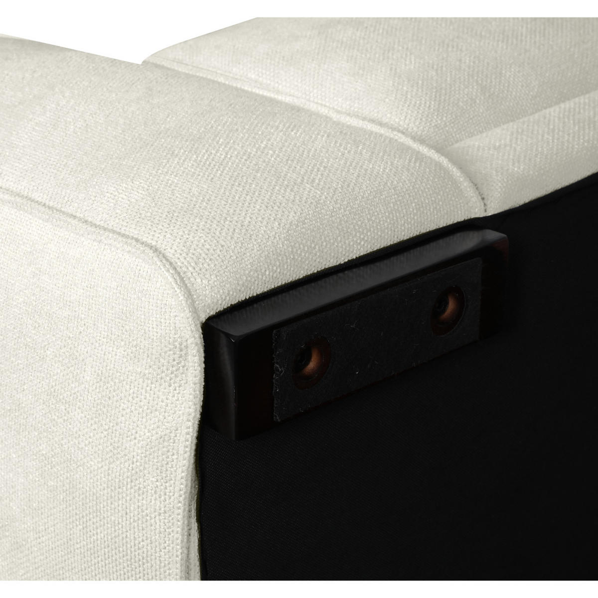 ECKSOFA Webstoff Sand - Beige/Schwarz, Holz/Textil (305/105cm) - Furnhouse