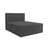 BOXBETT - Taschenmatratze + Topper 140x200 grau Bouclé - Grau, Holz/Holzwerkstoff (140/200cm) - SIMKAM Furniture