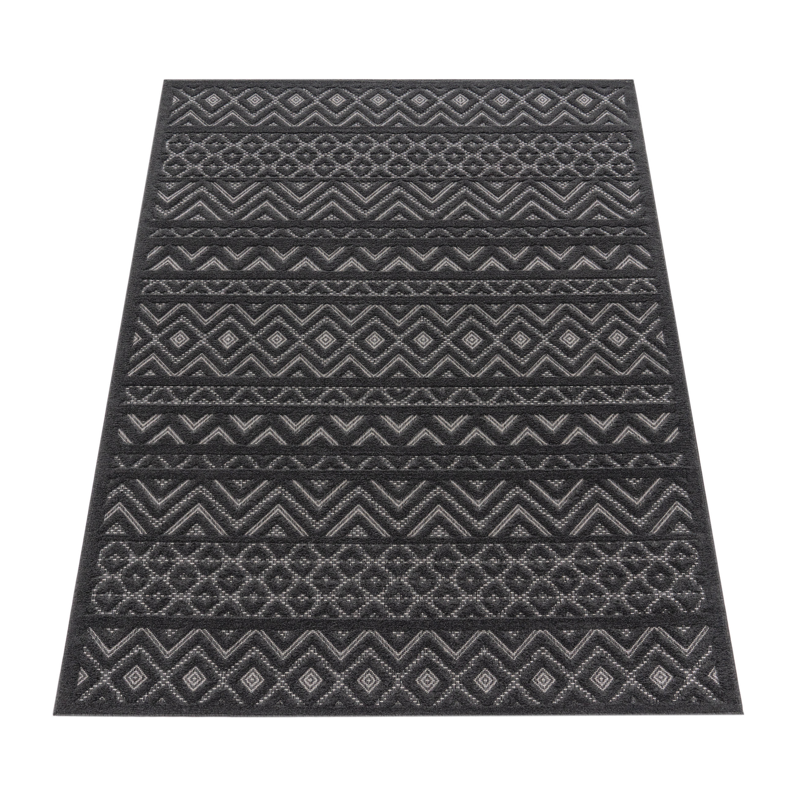 Paco Home Outdoorteppich Anthrazit 80x150 cm