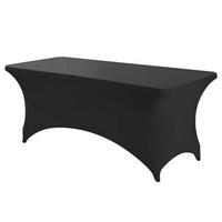 SPANDEX Tischdecke Schwarz 183x76x76cm - Schwarz, Textil (24/5/1.5cm)
