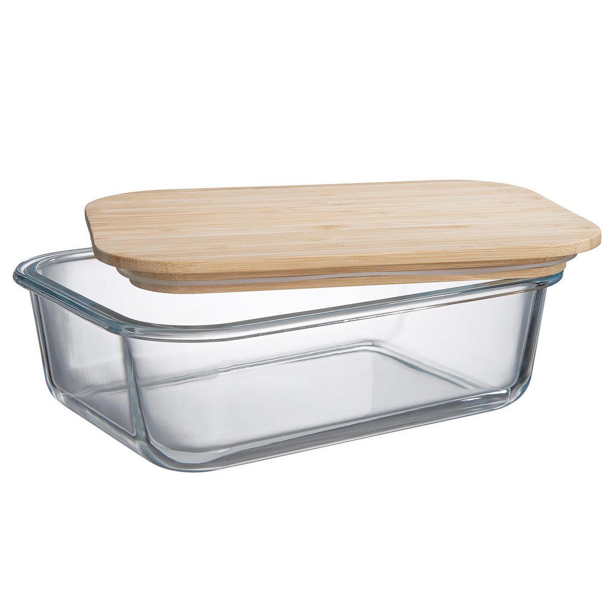 LUNCHBOX (4er Set) Hello Lunch - Rotbraun, Glas/Holz (17/7/22cm) - Butlers