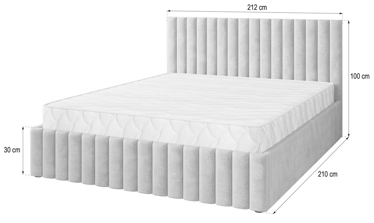 POLSTERBETT CARMIA K 200x200 cm mit Bettkästen - Braun - Braun, Holz/Textil - MASSENO