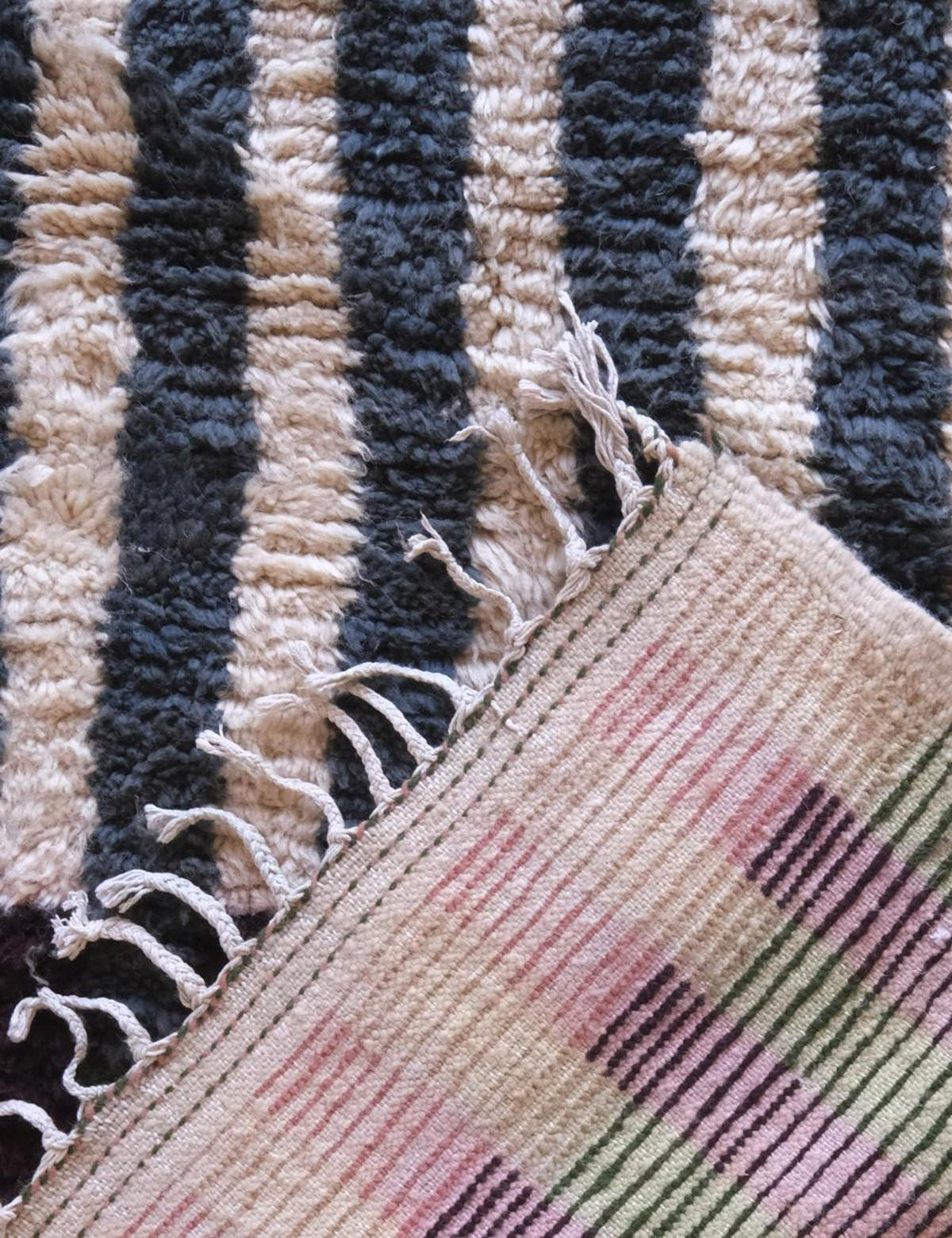 BERBERTEPPICH grafisch elegant 195x 280 cm - Multicolor, Naturmaterialien (195/280cm) - AFK Living