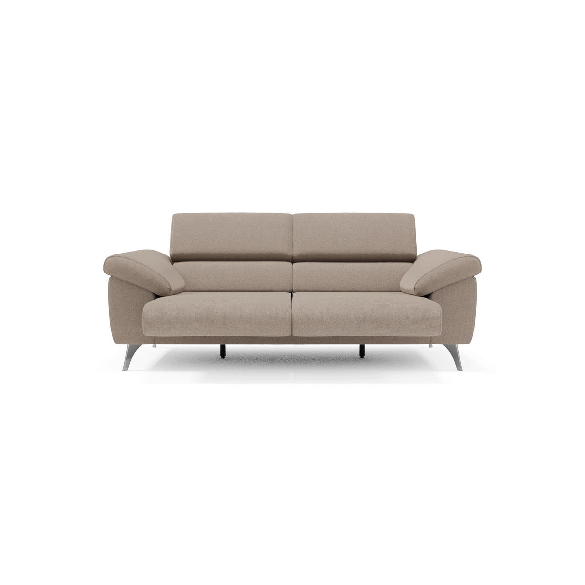 LINEARSOFA Donatello - Graubraun, Metall (183/76/102cm) - Divani.store