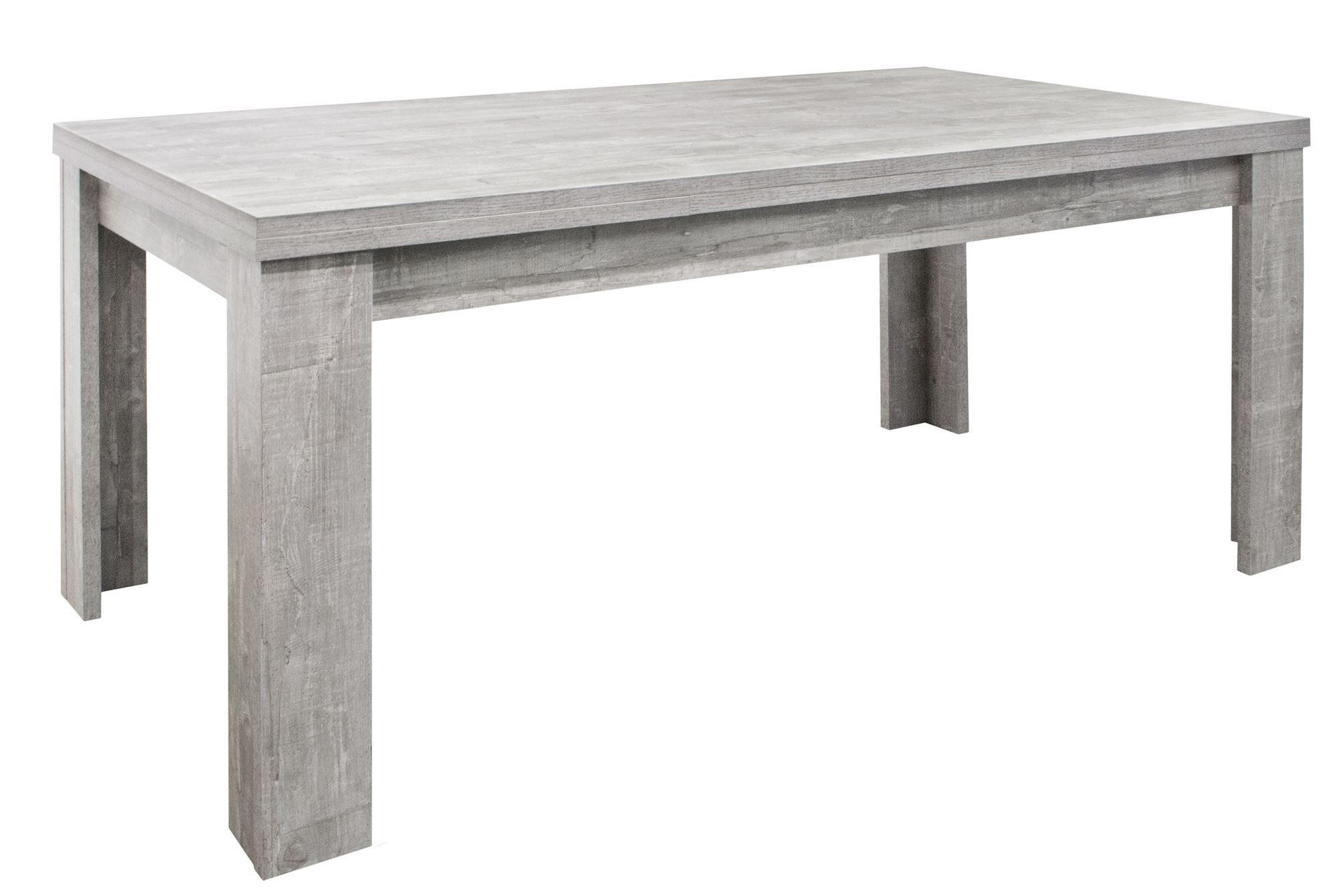 ESSTISCH ausziehbar Eddy 160 x 90 x 78 Esszimmertisch Beton - Hellgrau, Holz (160/90/78cm) - 58aufmkessel