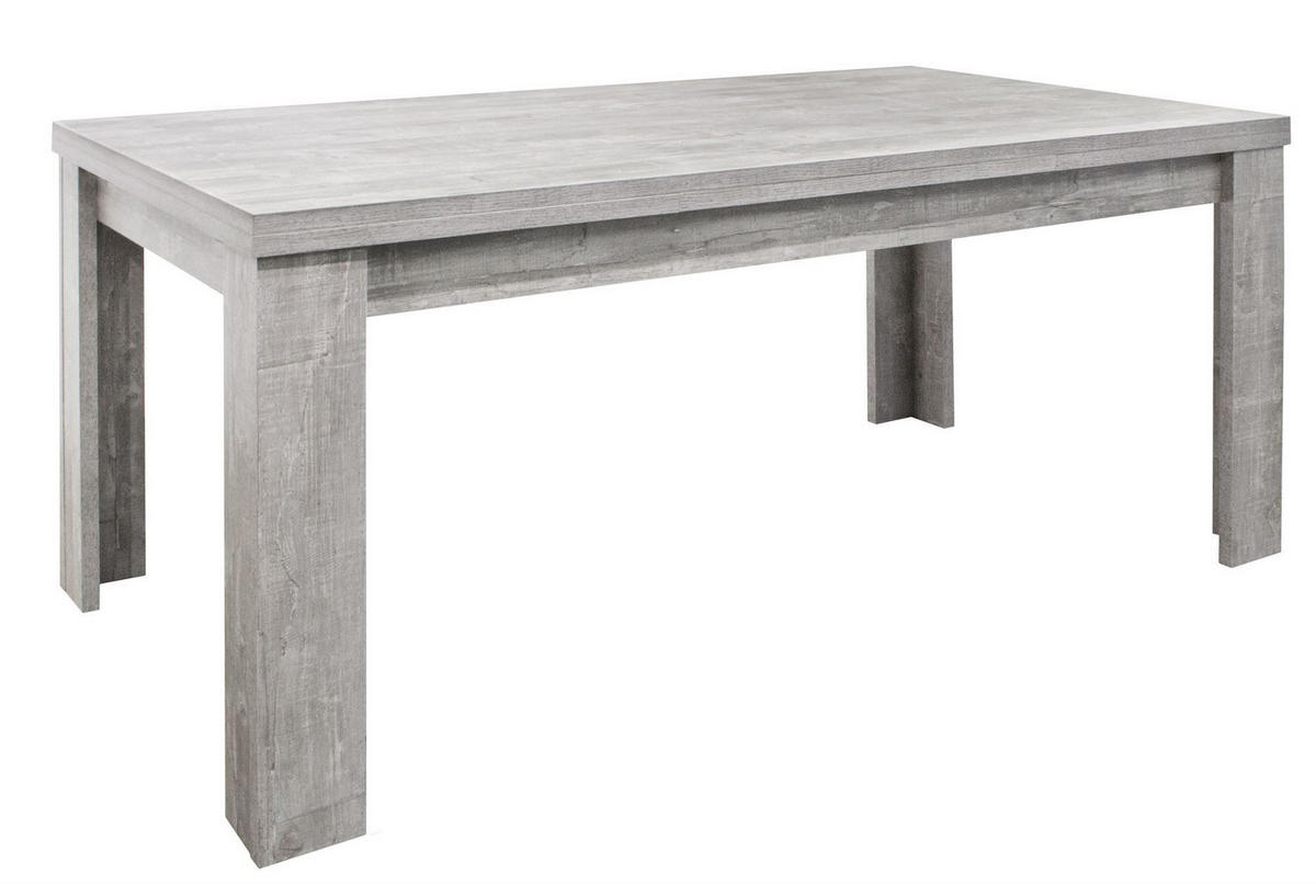 ESSTISCH ausziehbar Eddy 180 x 90 x 78 Esszimmertisch Beton - Hellgrau, Holz (180/90/78cm) - 58aufmkessel