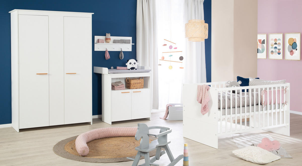 BABYZIMMER-SET Anton 2-teilig - Weiß, Holzwerkstoff (78.5/80/142cm) - Roba