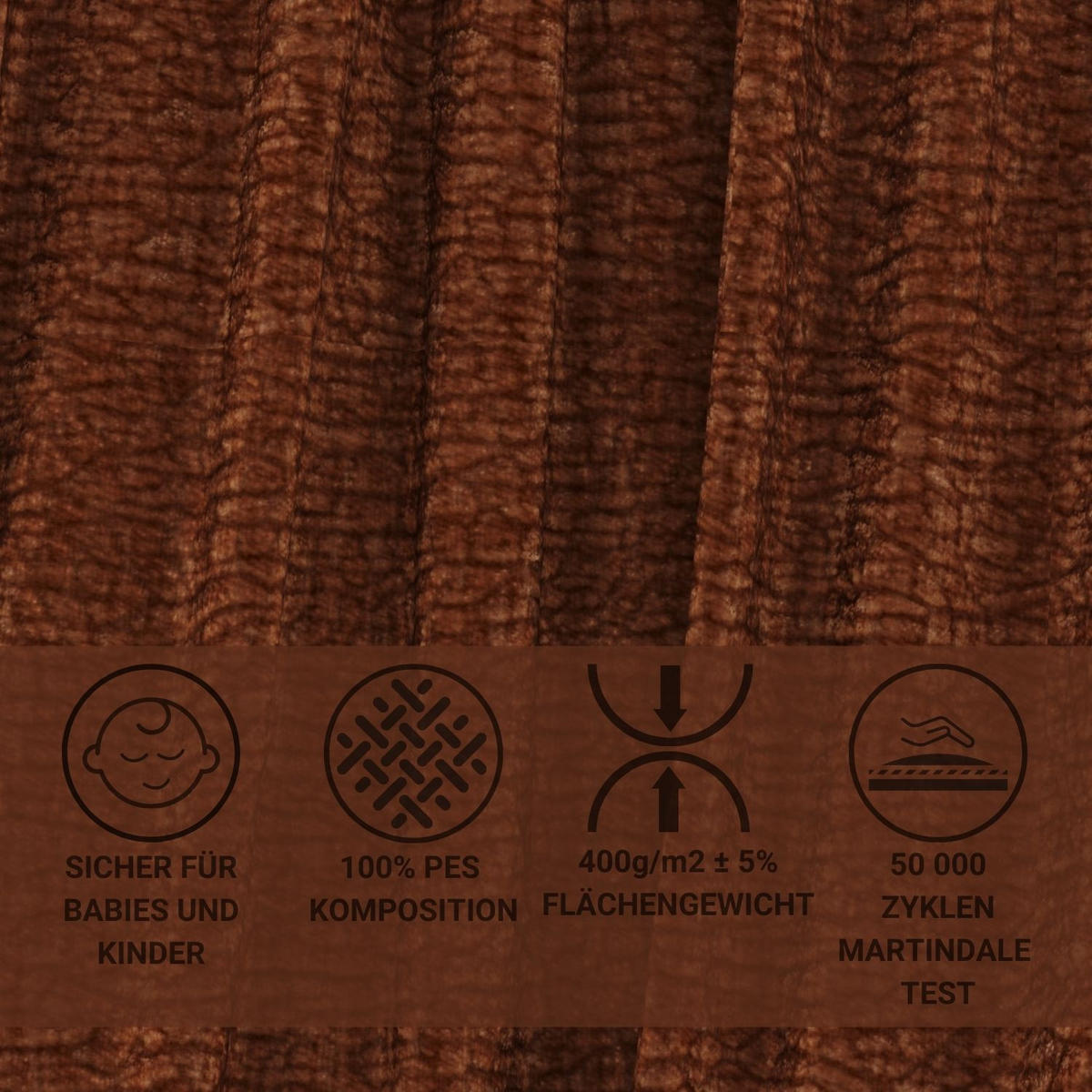 3-SITZER-SOFA Zanzibar Dunkelorange Chenille - Dunkelorange/Schwarz, Holz/Holzwerkstoff (213/79/108cm) - Maison de Reve