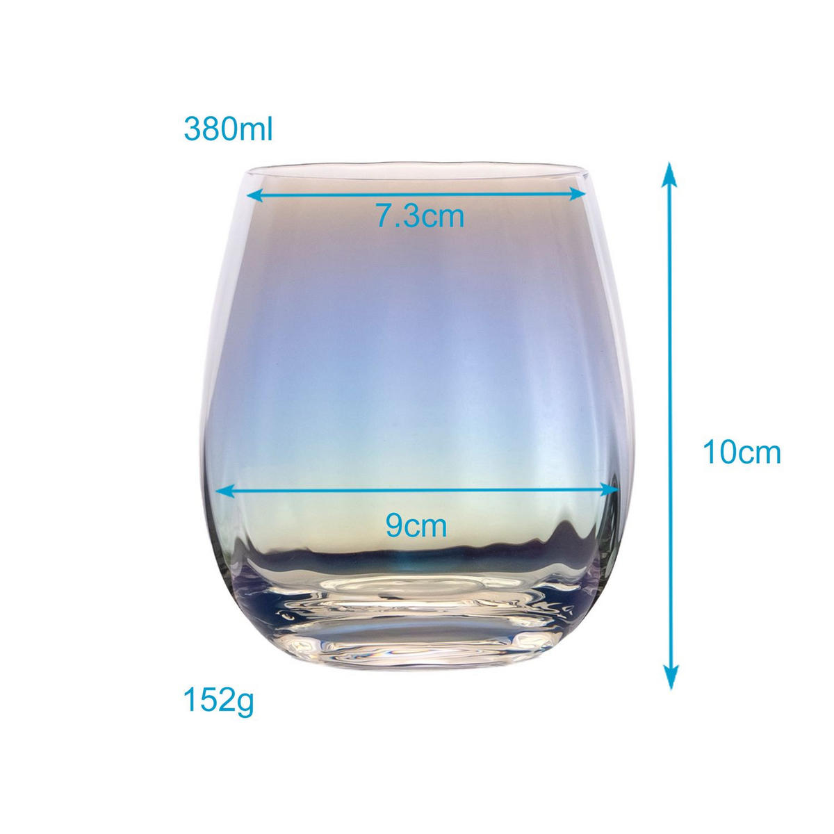 TRINKGLAS SET 380 ml (2-tlg) - Transparent, Glas (0.38L) - Intirilife