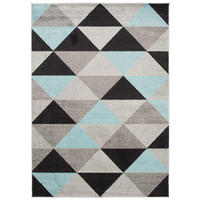 TEPPICH LAZUR Grau 180/260 cm - Türkis/Multicolor, Kunststoff (180/260cm) - Tapiso