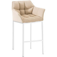 BARHOCKER Stoff Creme - Creme/Weiß, Textil/Metall (64/110/48cm) - CLP